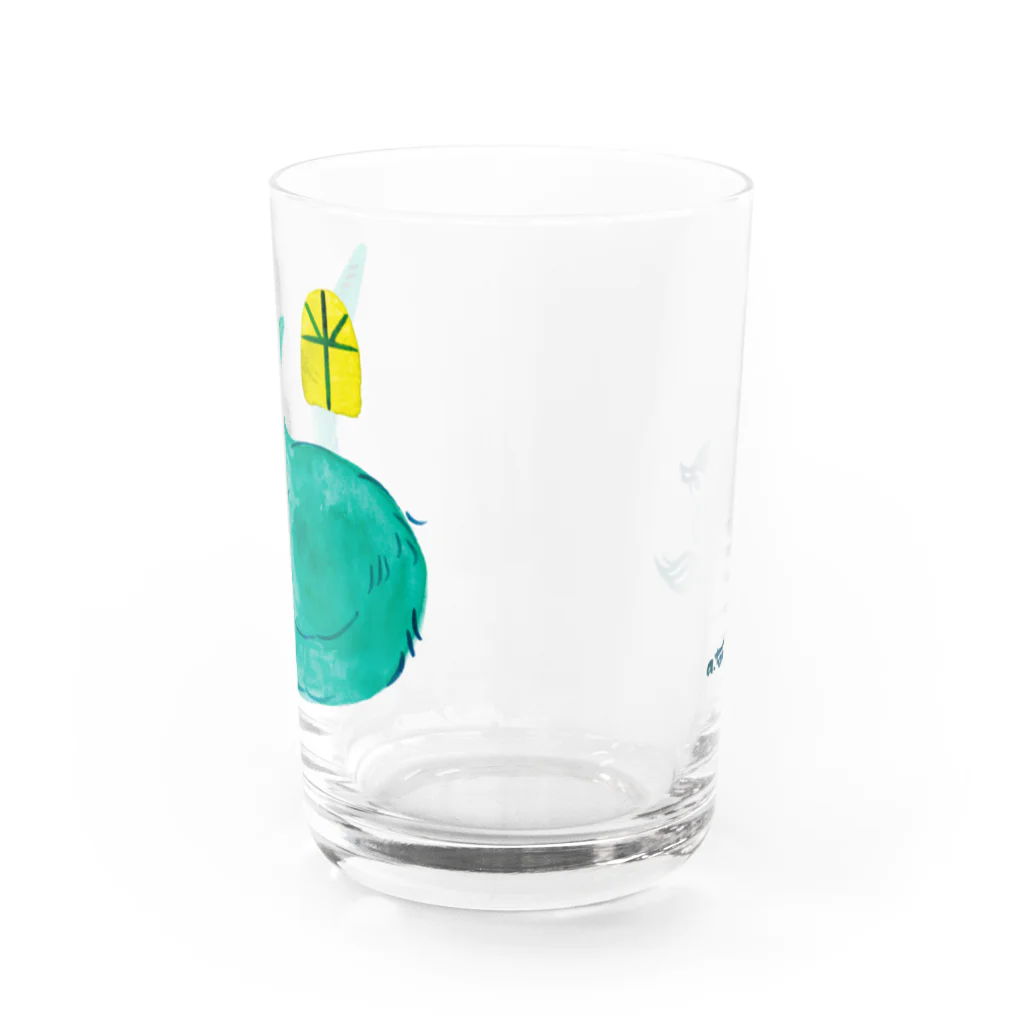 たんじあきこのあおみどりねこ Water Glass :front