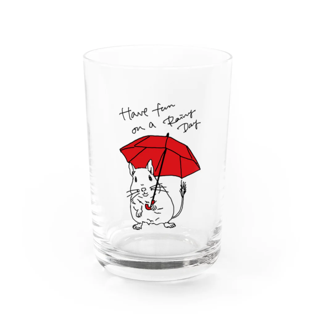 kanako-mikanのHave fun on a Rainy day (Red Umbrella) グラス前面