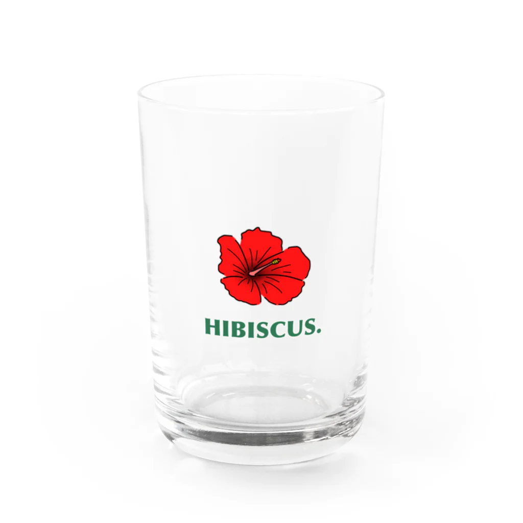 getwild2171のハイビスカス Water Glass :front