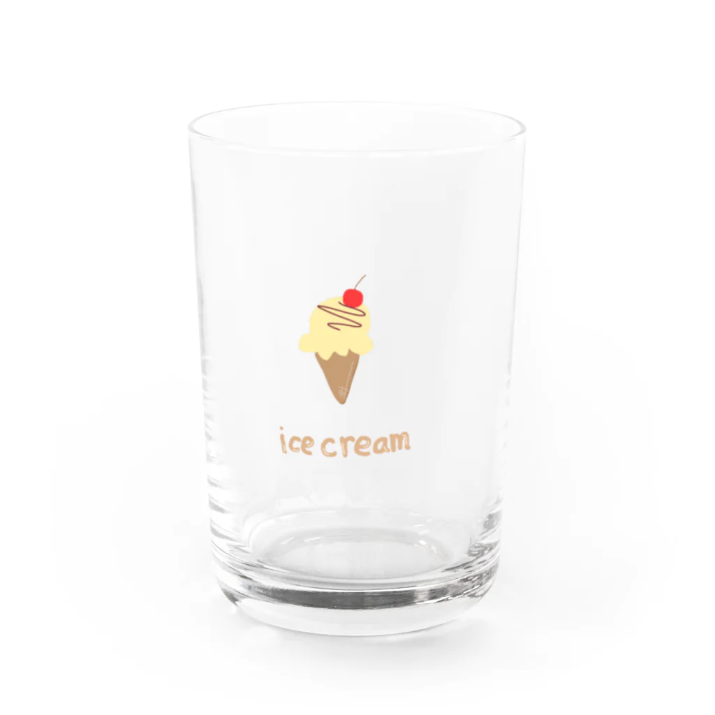 _mojuu-3のice cream Water Glass :front