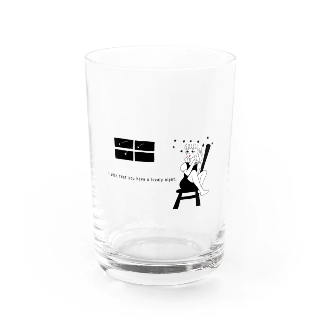 Carroのcarro night Water Glass :front