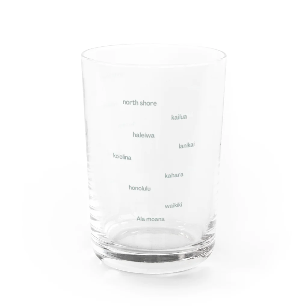 pamarket.のハワイオアフ島グラス(全面) Water Glass :front