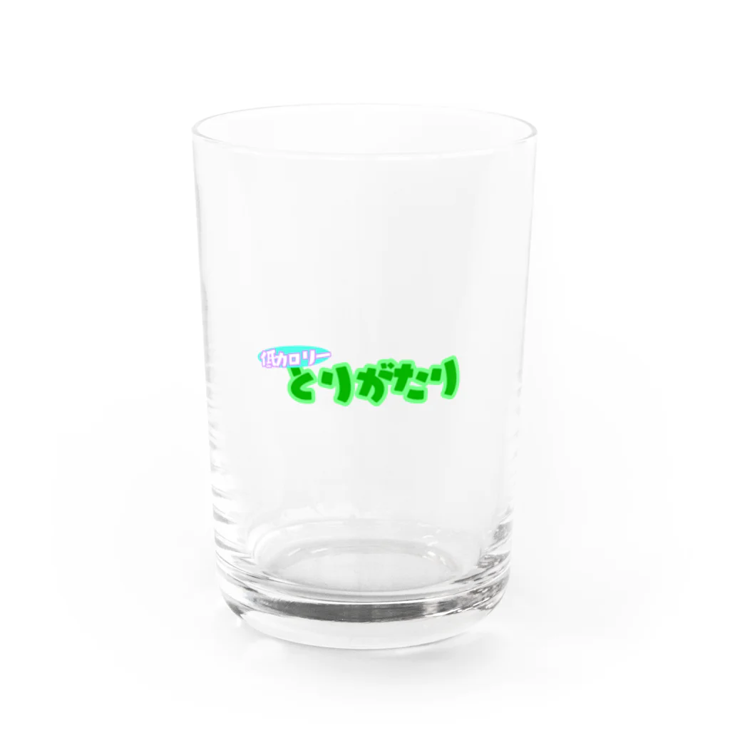 高橋わたがしのとりがたり　ロゴ Water Glass :front