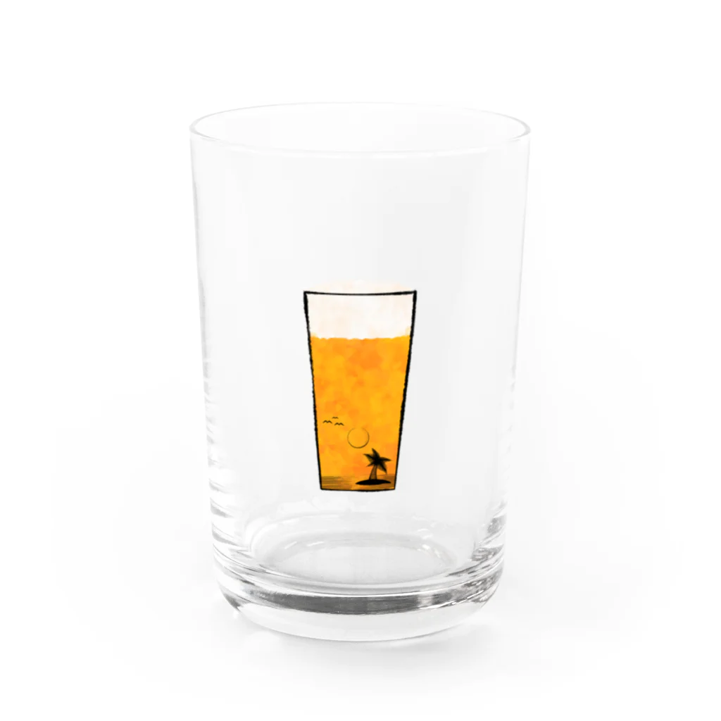 4104ykのサンセットビール Water Glass :front