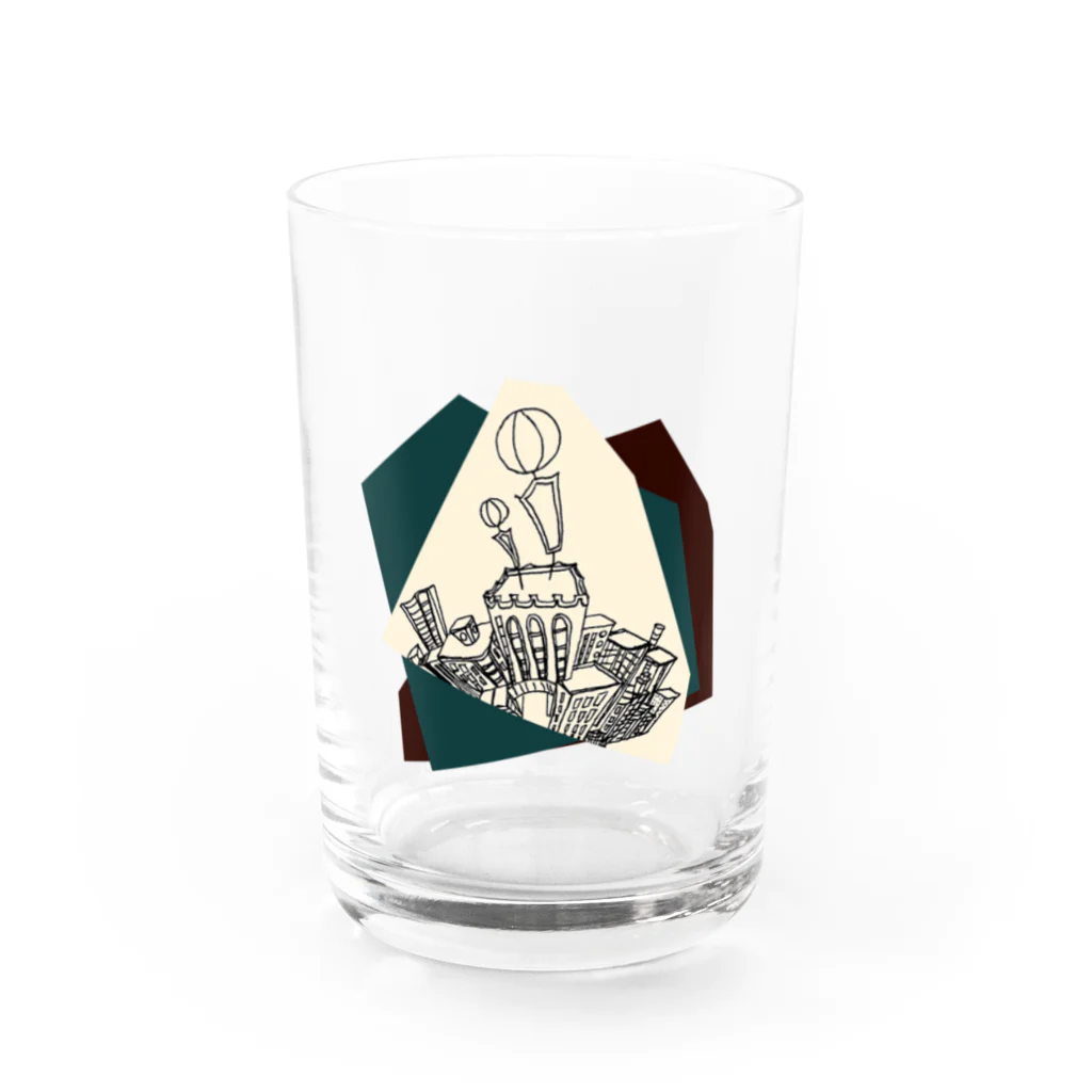 気ままに創作　よろず堂のバルーン Water Glass :front