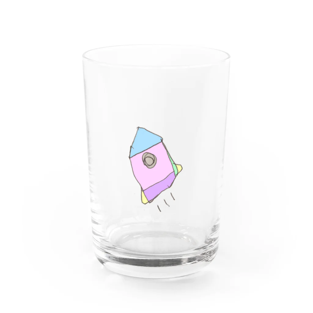 wMoonのロケット Water Glass :front