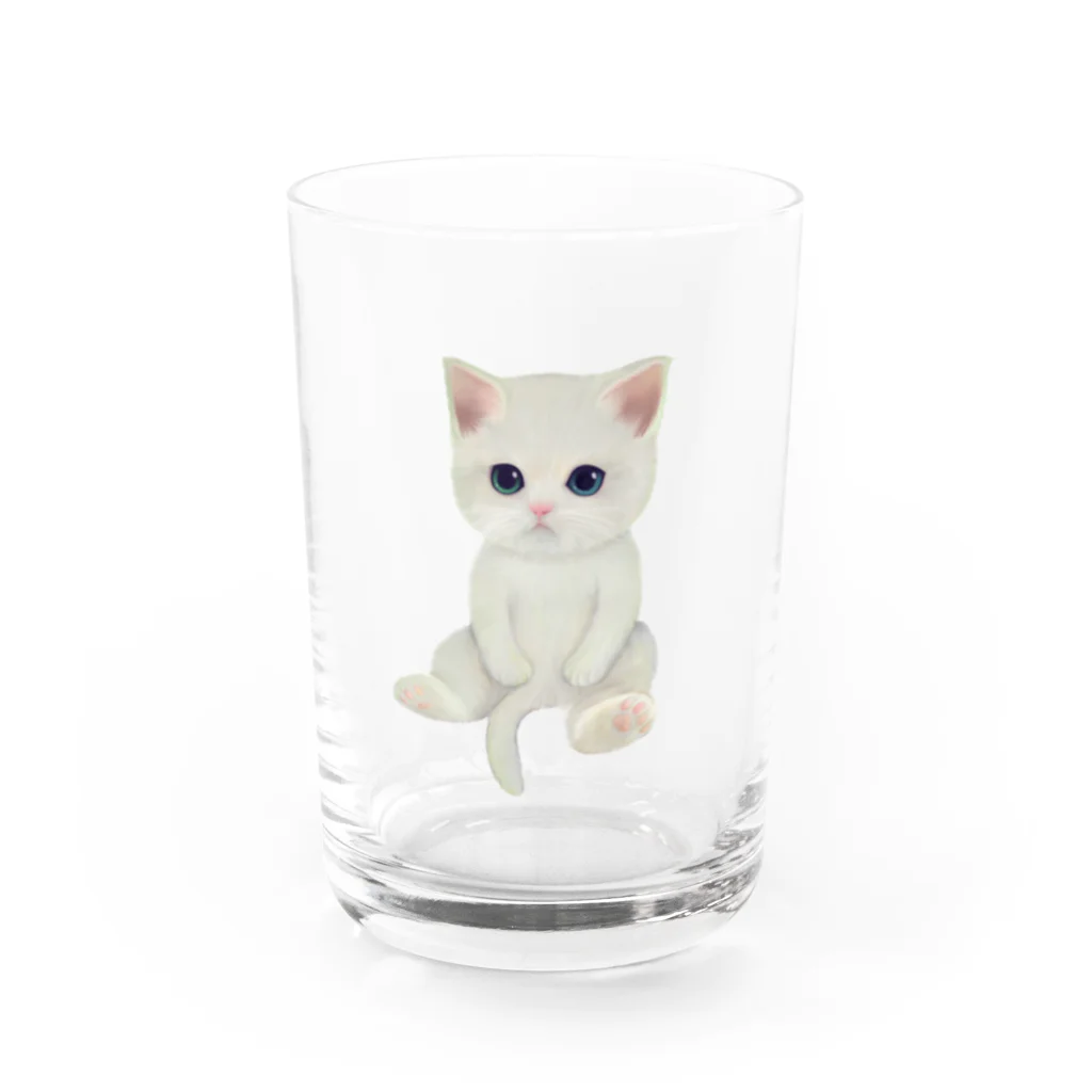 mikipurinのちょこんとにゃんこ。 Water Glass :front