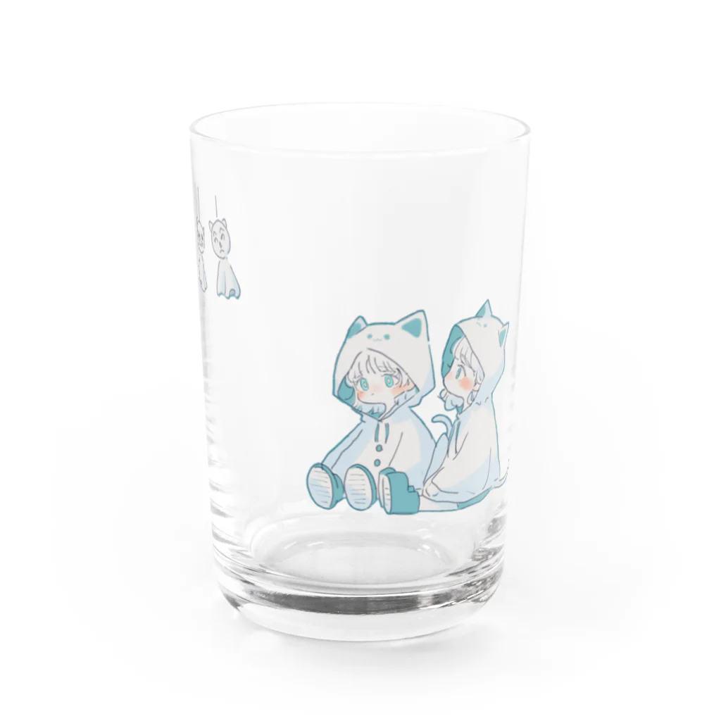 眩しいの晴れますように Water Glass :front