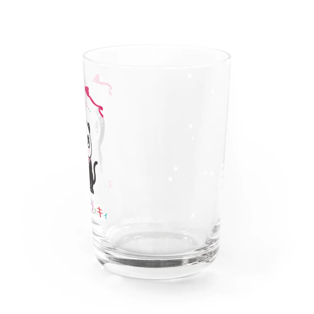 🌈スーパーラッキィ🌈の開運パンダのグラス Water Glass :front