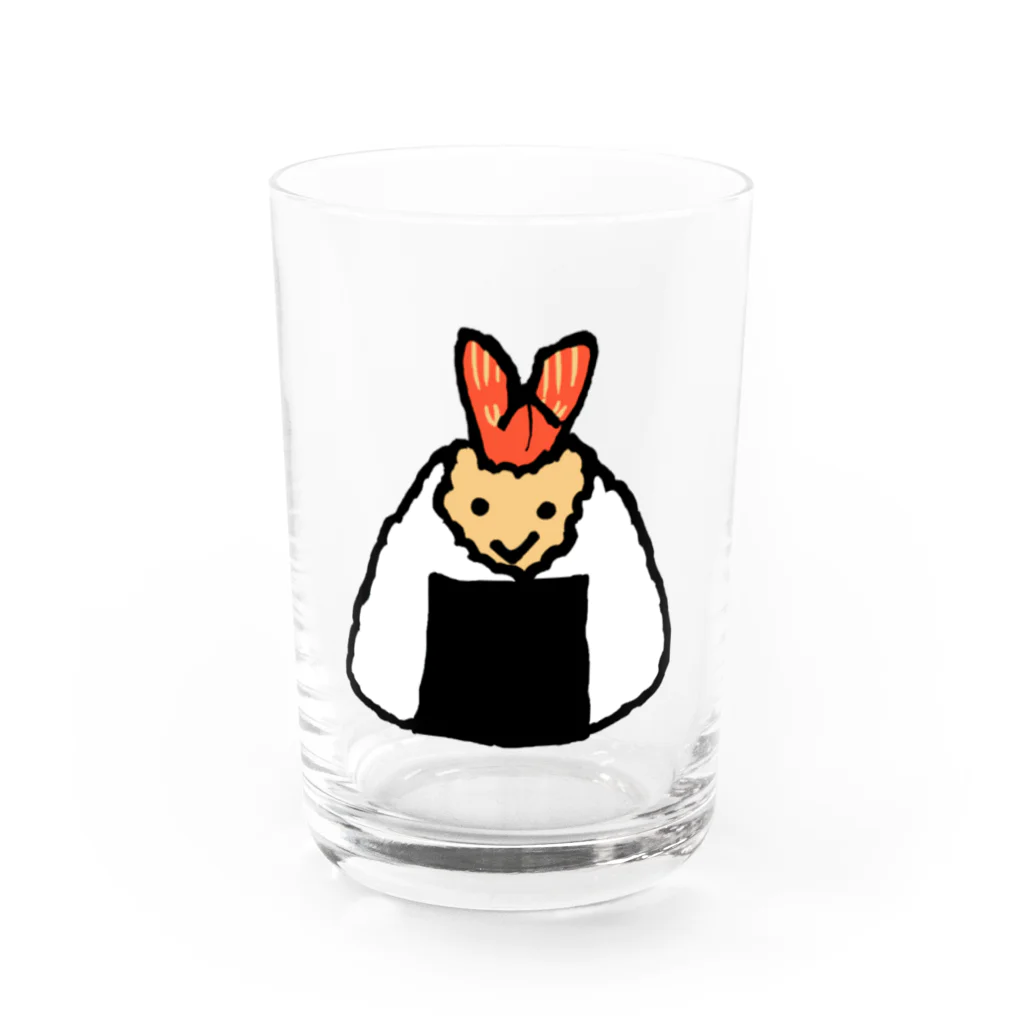 segasworksの笑顔のおむすび（天むす） Water Glass :front