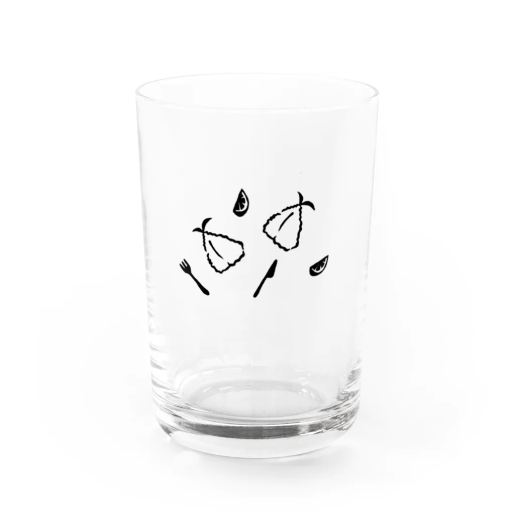 素朴堂のアジフライ定食 Water Glass :front