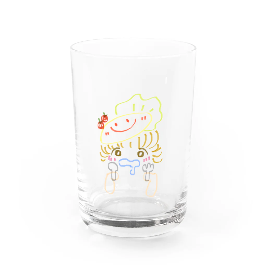 ひなた@可愛い補給のおむらいすくん。 Water Glass :front