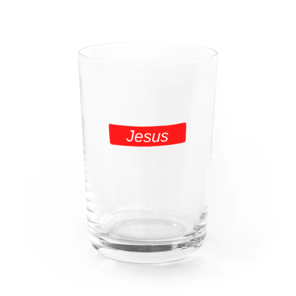 shop✴︎クリスチャングッズの「Jesus」イエス・キリスト グラス前面