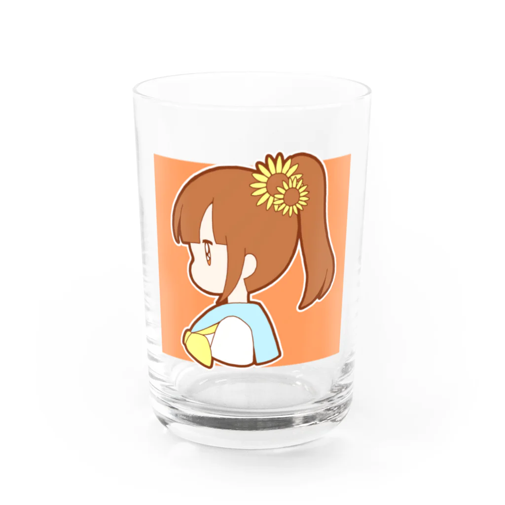 かわいいもののおみせ　いそぎんちゃくのひまわりポニテちゃん Water Glass :front