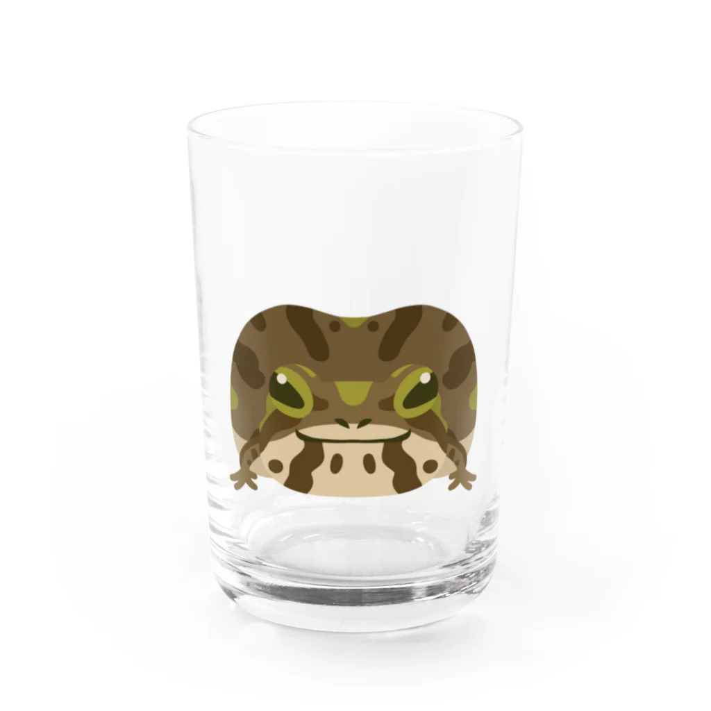 ゲコゲコンのアメフクラガエルくん Water Glass :front