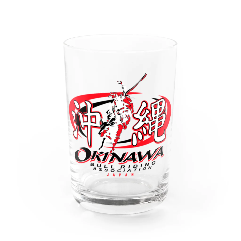 RisingSunRodeoの沖縄ブルライディング協会 (OBRA) Water Glass :front