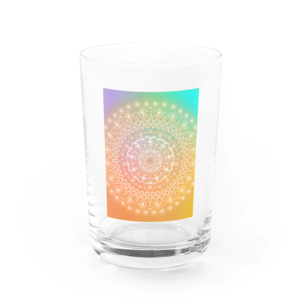 ふわり＊曼荼羅アートのsun Water Glass :front