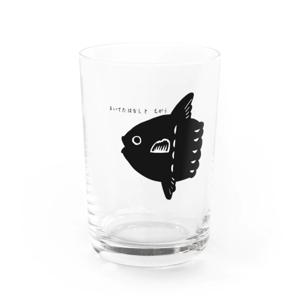 深夜の山奥のう〜マンボウ！ Water Glass :front