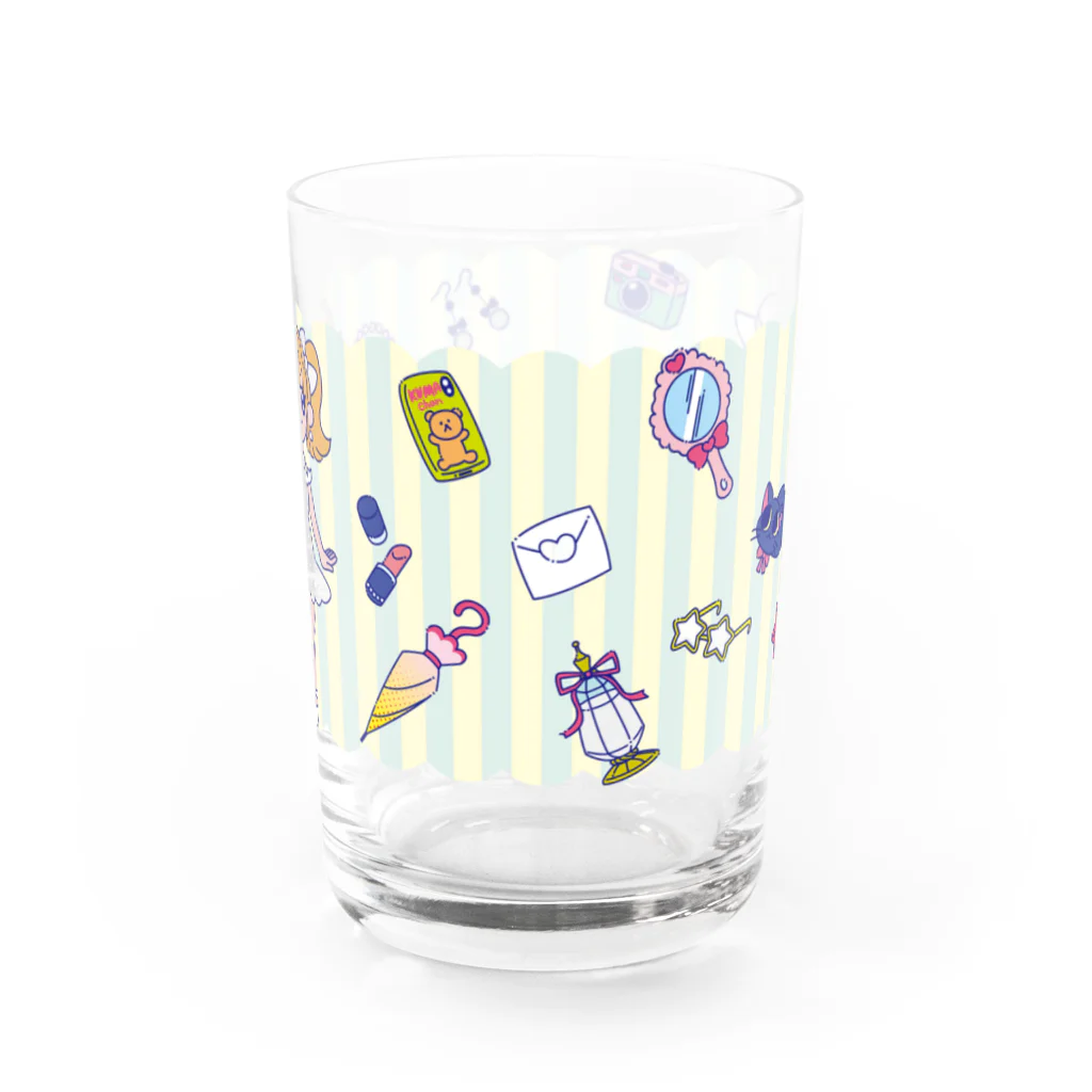 デザイン事務所ぱんやちゃの今日は何色のワンピース？ Water Glass :front