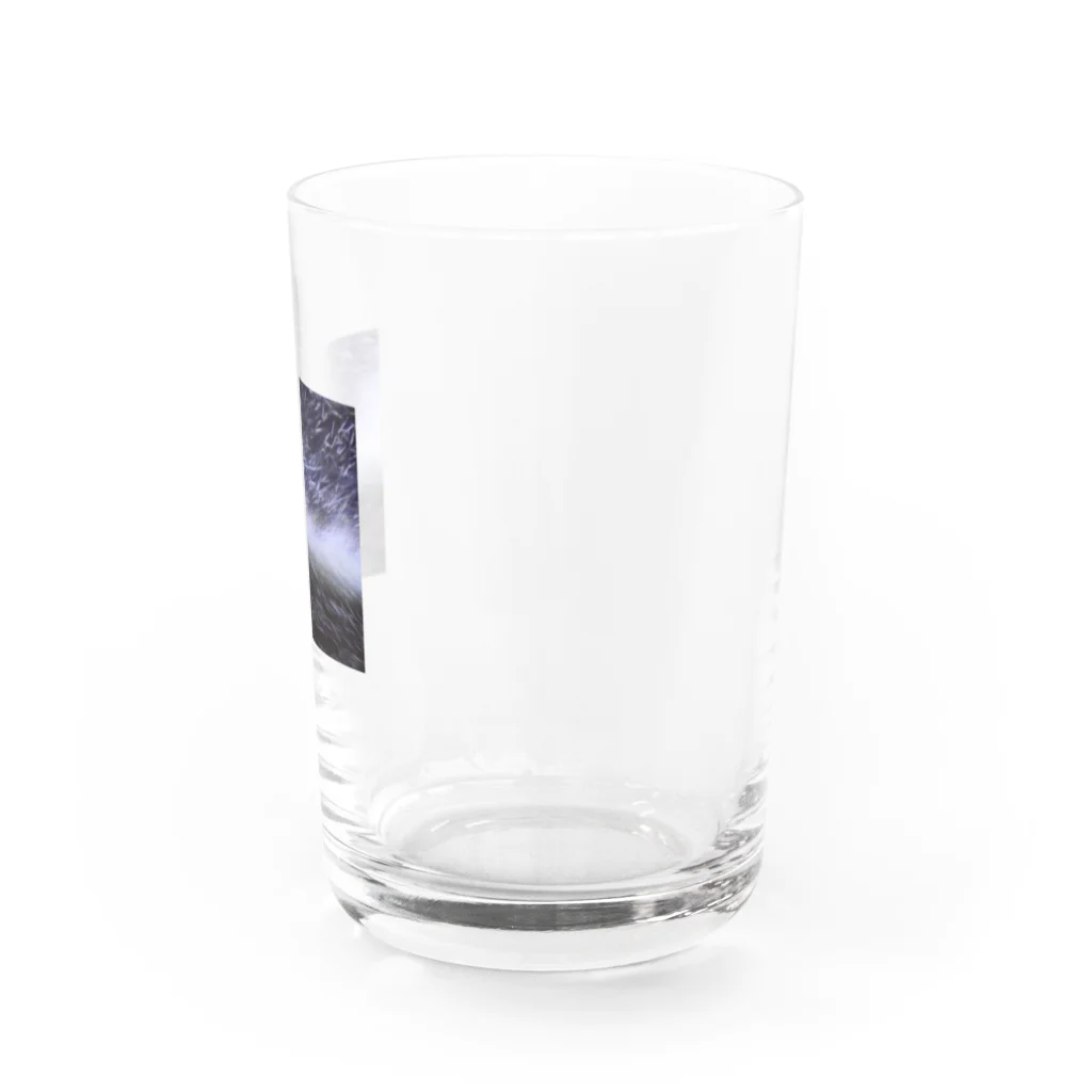 宇宙猫たちの日常のムーン毛グラスver2 Water Glass :front