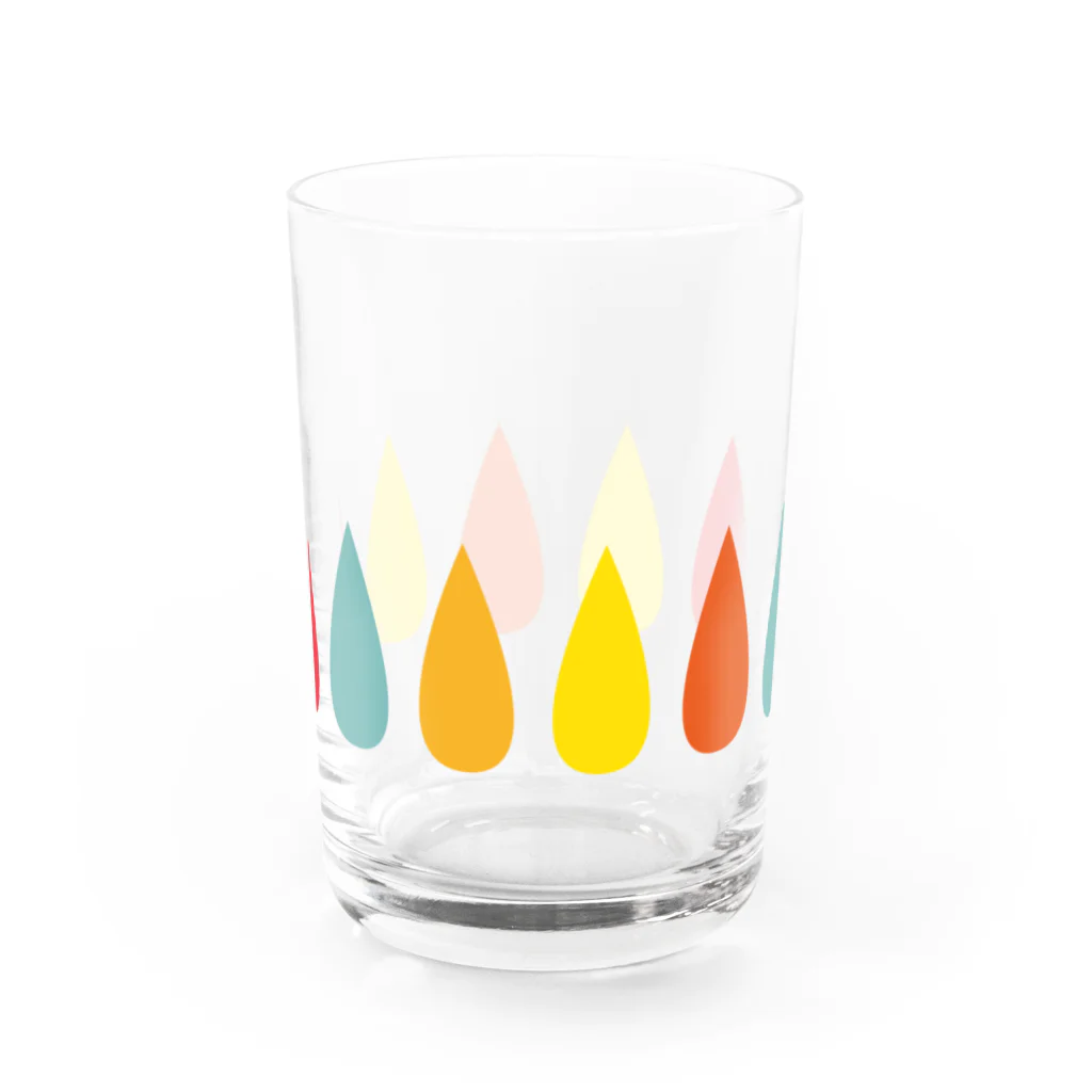 あずきいろのしずくのグラス レトロポップ Water Glass :front