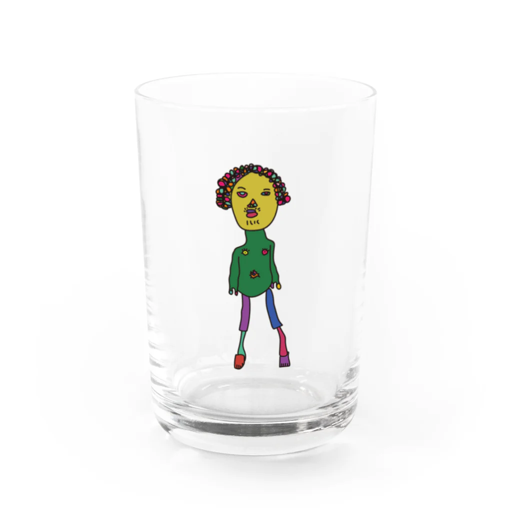 Santomi Hirosukeのおじさん_knh002 Water Glass :front