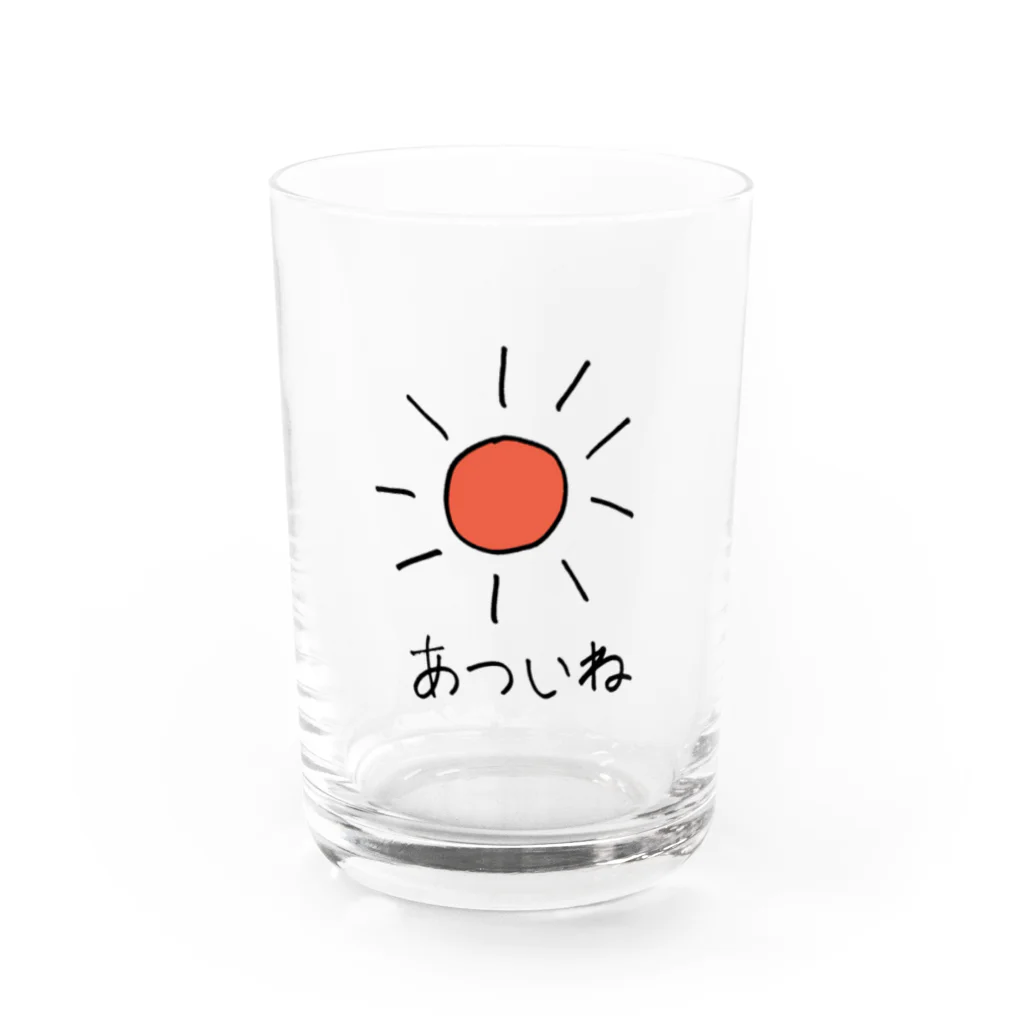 絵描くのきらいですの夏はあついね Water Glass :front