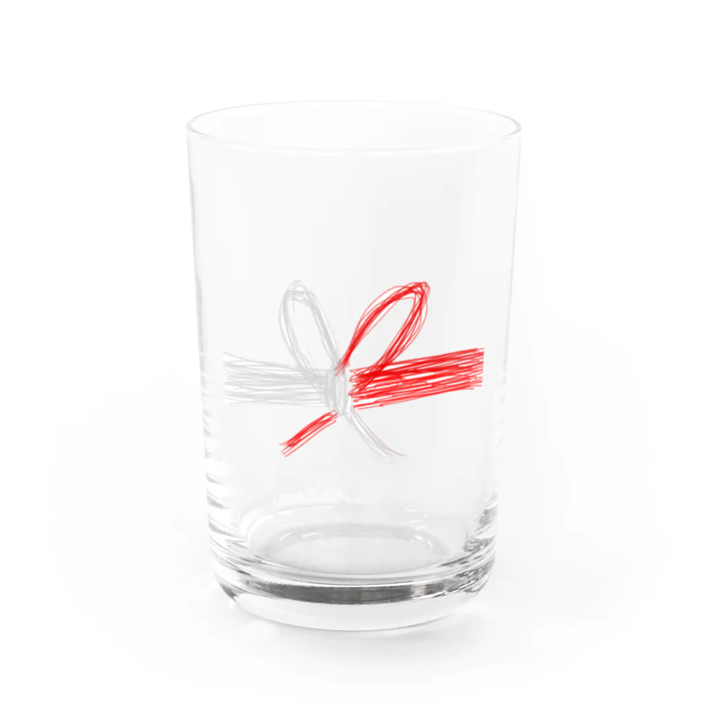 cancancanのゆるい熨斗 Water Glass :front