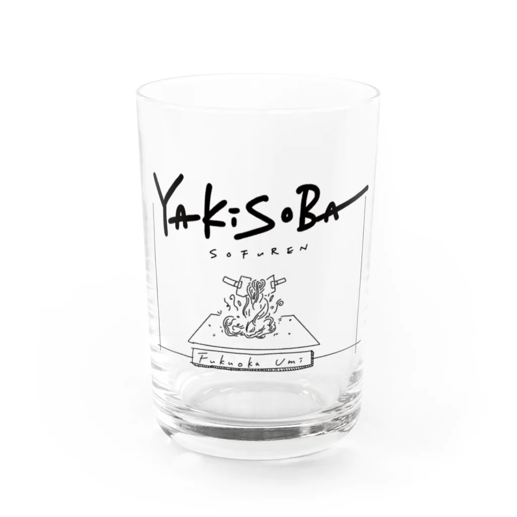 LuckySunnyDaySTOREのYAKISOBA SOFUREN UMI  Water Glass :front