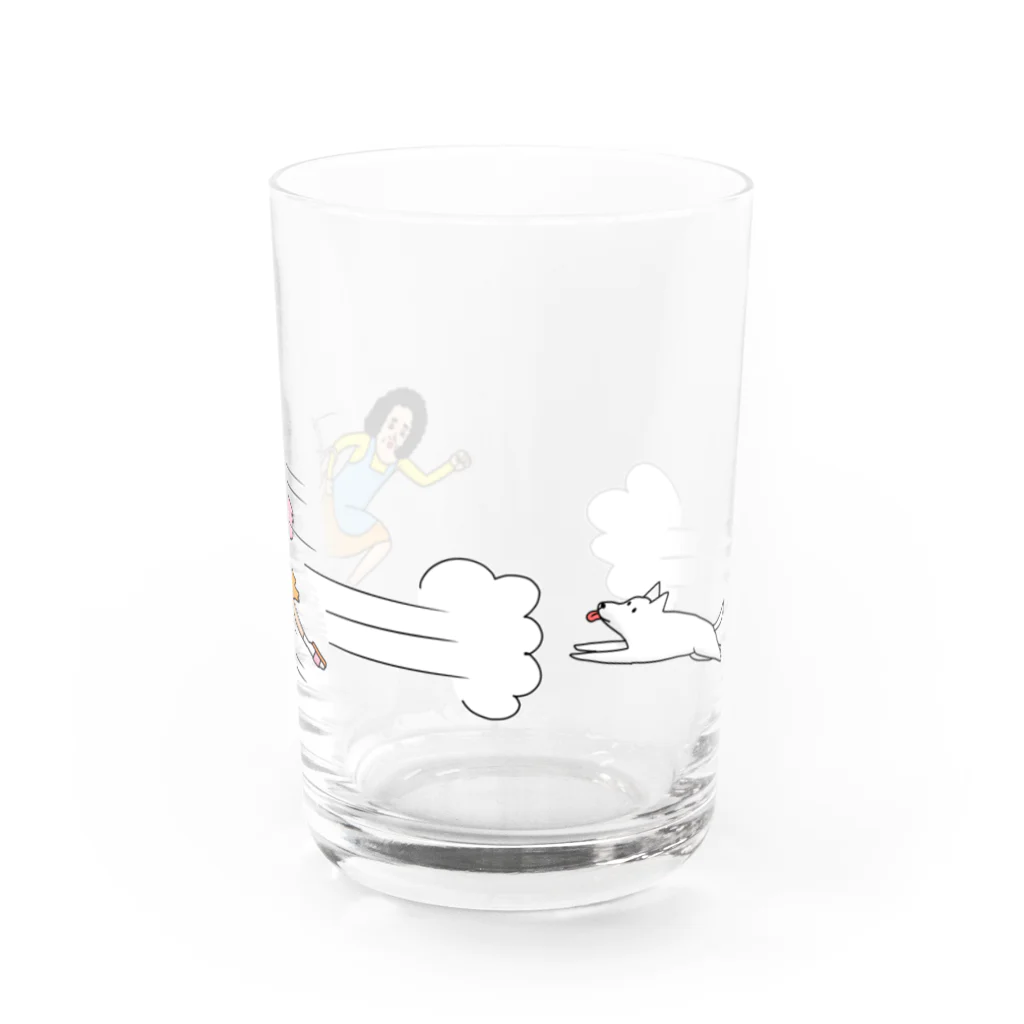 いらっしゃい母の店の追いかけっこグラス Water Glass :front