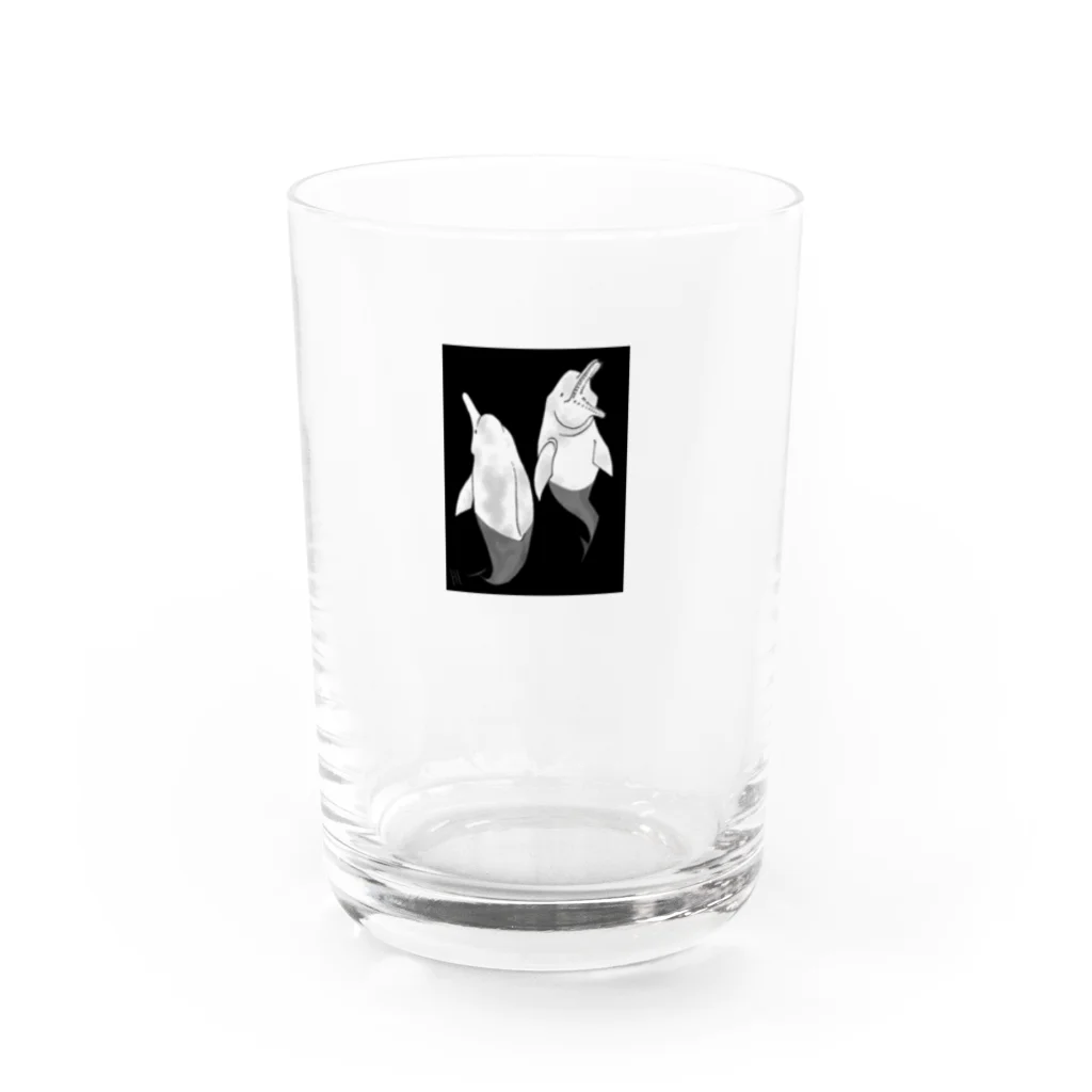 奥田久重のアマゾンカワイルカ Water Glass :front