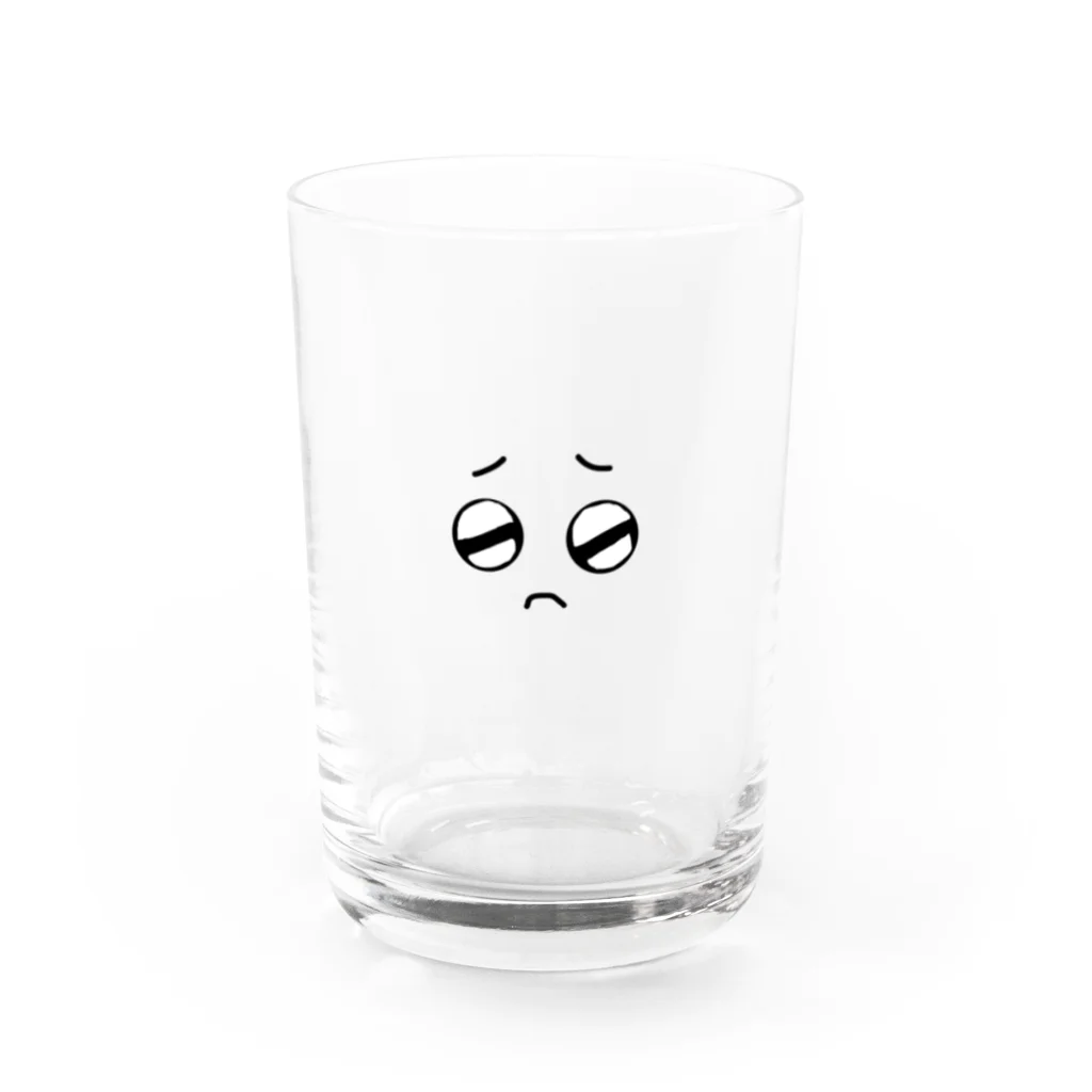 なでしこ@デザインのぴえん顔 Water Glass :front