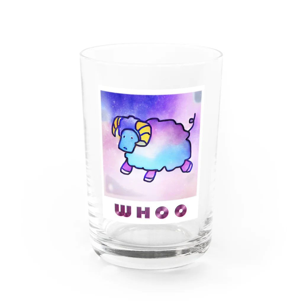 POGSのスペースひつじWHOO Water Glass :front