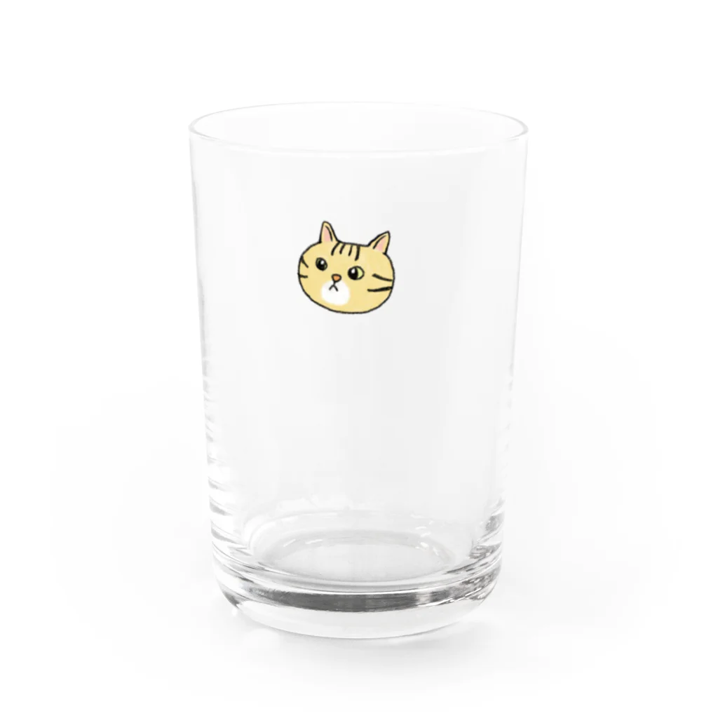 ぽぽもりのまんまる猫 ぽぽ Water Glass :front