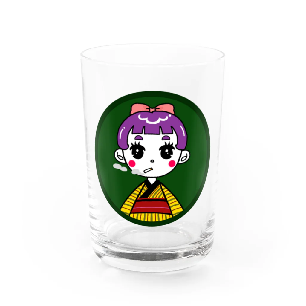 麿まろ / maro maroの大正ロマン タバコと町娘 Water Glass :front