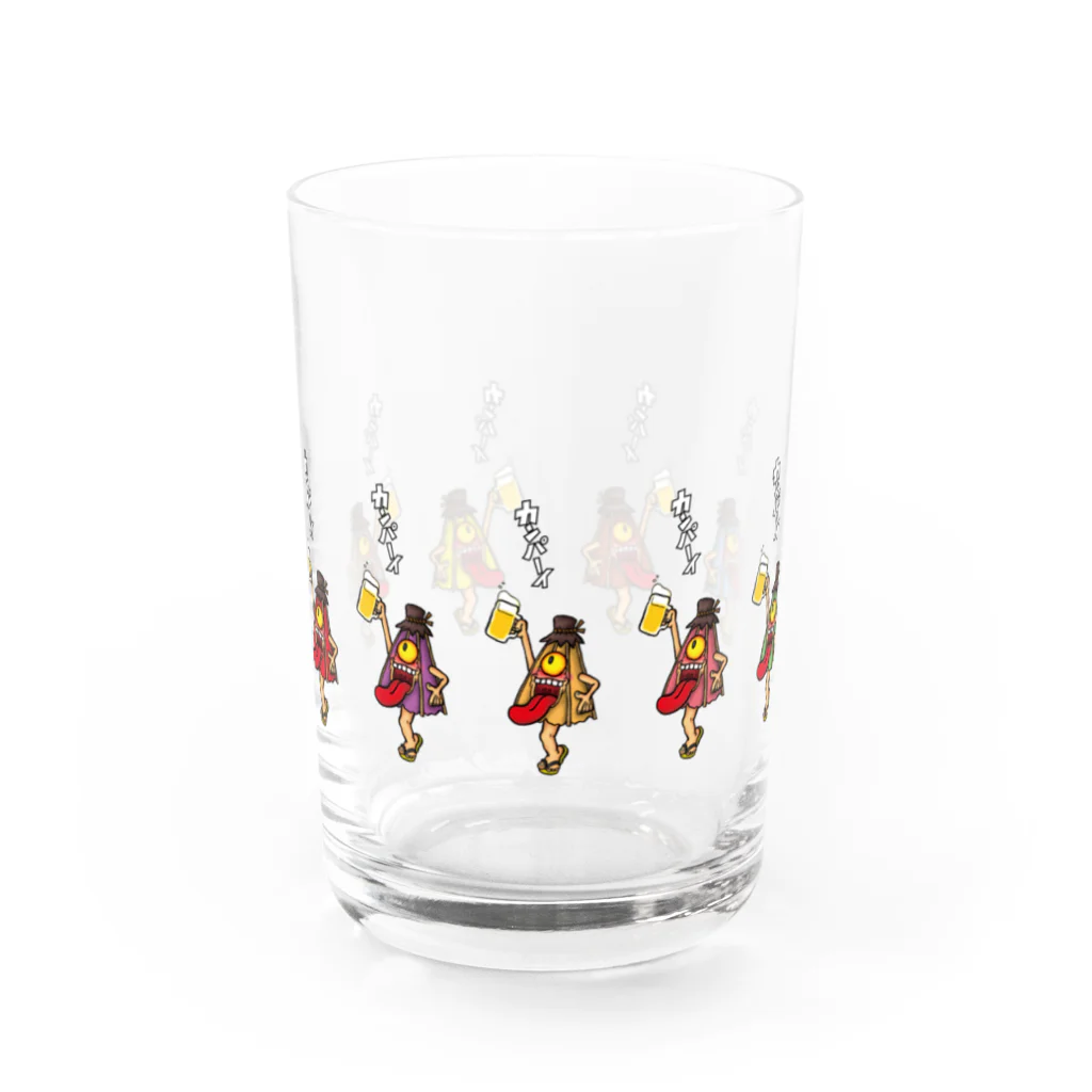 酔怪亭 ［酔っ払い妖怪］のカンパイ唐傘［台詞付］ Water Glass :front