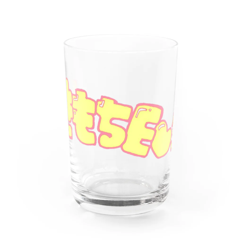絶滅危惧種　suzuri 店のきもちＥ♡ Water Glass :front