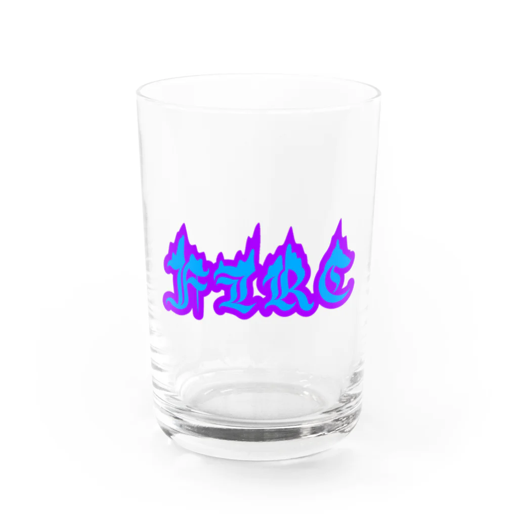 QB🦖のFIRE_w Water Glass :front