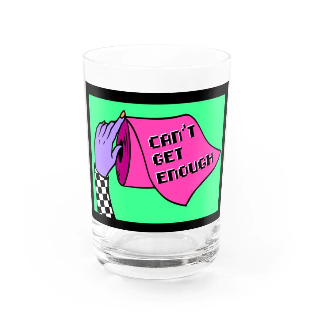 Mieko_KawasakiのCAN'T GET ENOUGH / GREEN トイレットペーパー　 Water Glass :front