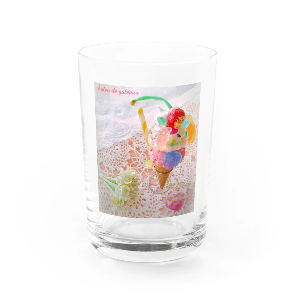 chaton de gateauxのBear Gummy Parfeit(candy beige ver.) Water Glass :front