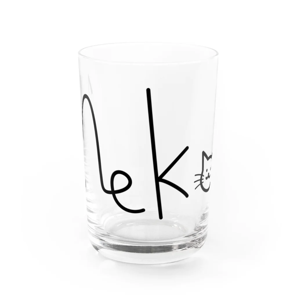 ゆるいげのnekoT-黒- Water Glass :front