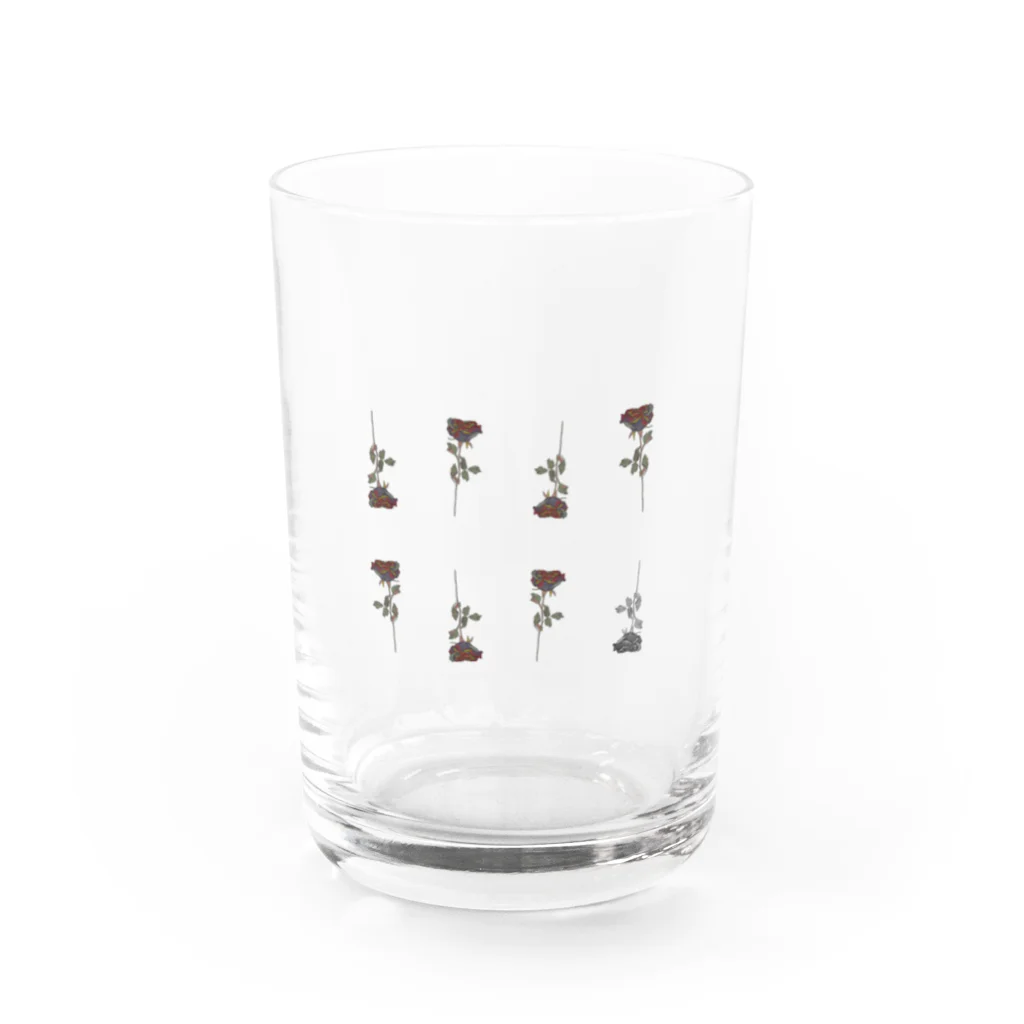 kitsuneのバラ（kitsuneのポップアートシリーズ） Water Glass :front