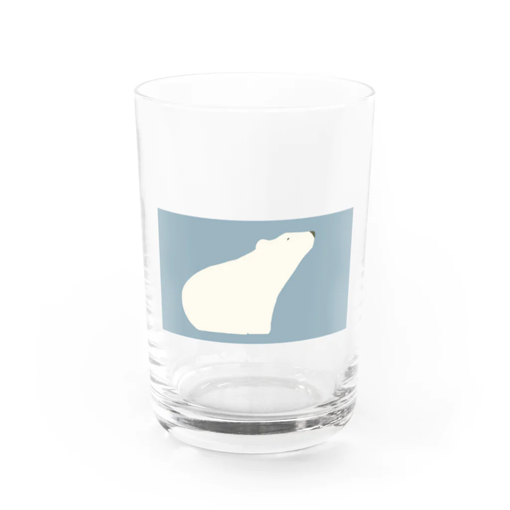 ぽぽもりのシロクマ Water Glass :front