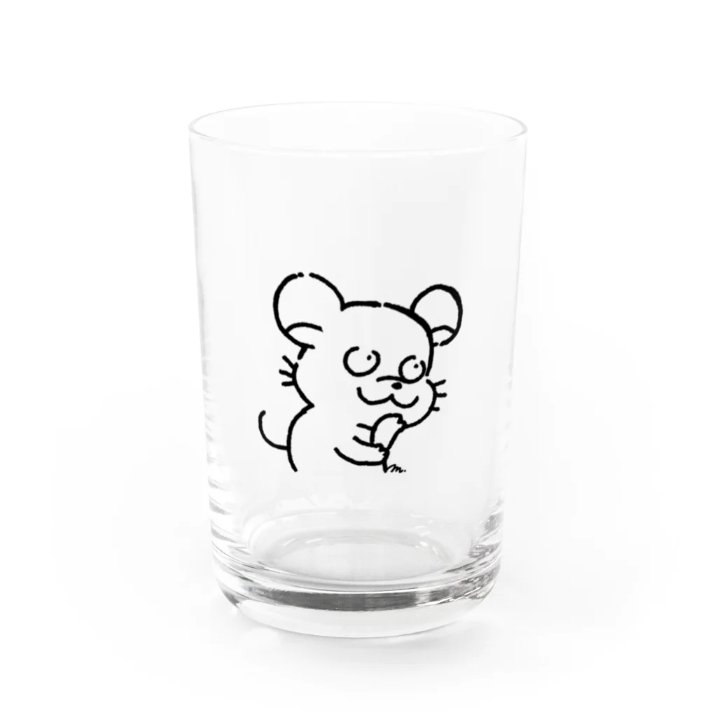 AmuAmu shopのまるで思慮深いねずみ Water Glass :front