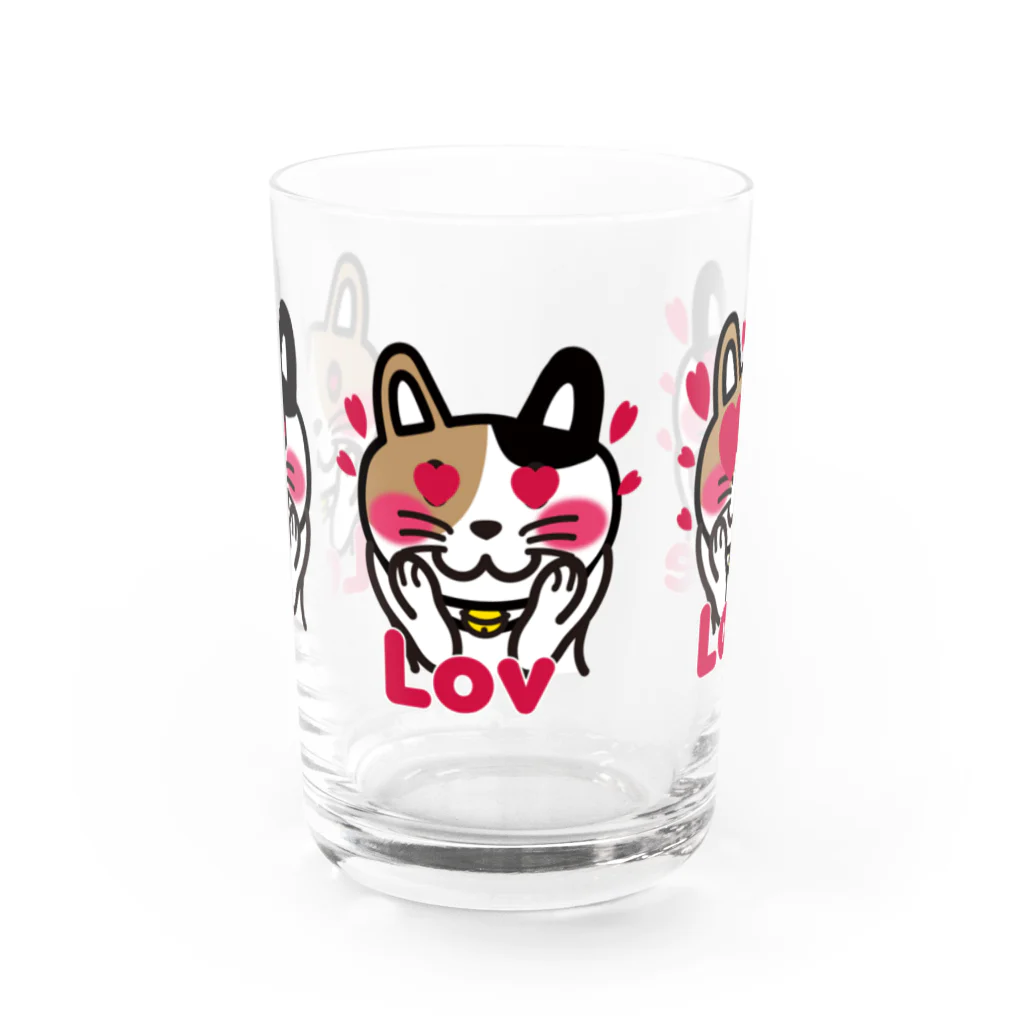 キッズモード某のねこLove Water Glass :front