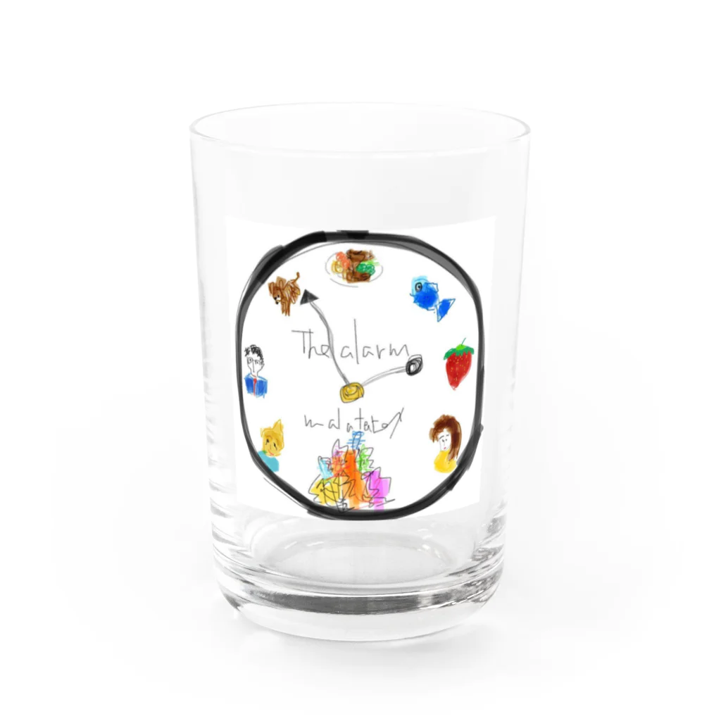 蛇ちゃんのmalatatexの時計 Water Glass :front