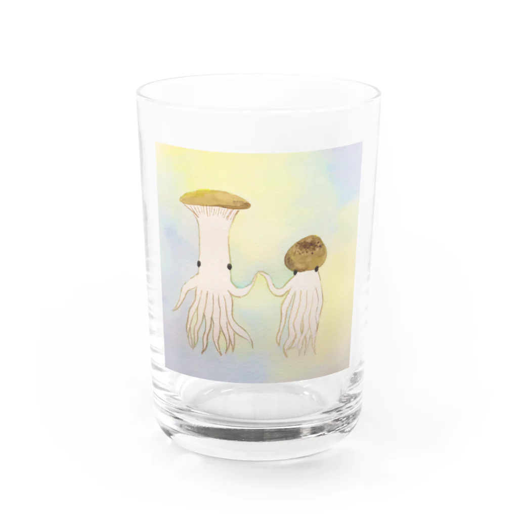 テンデンカのエリンギイカとシメジタコ Water Glass :front