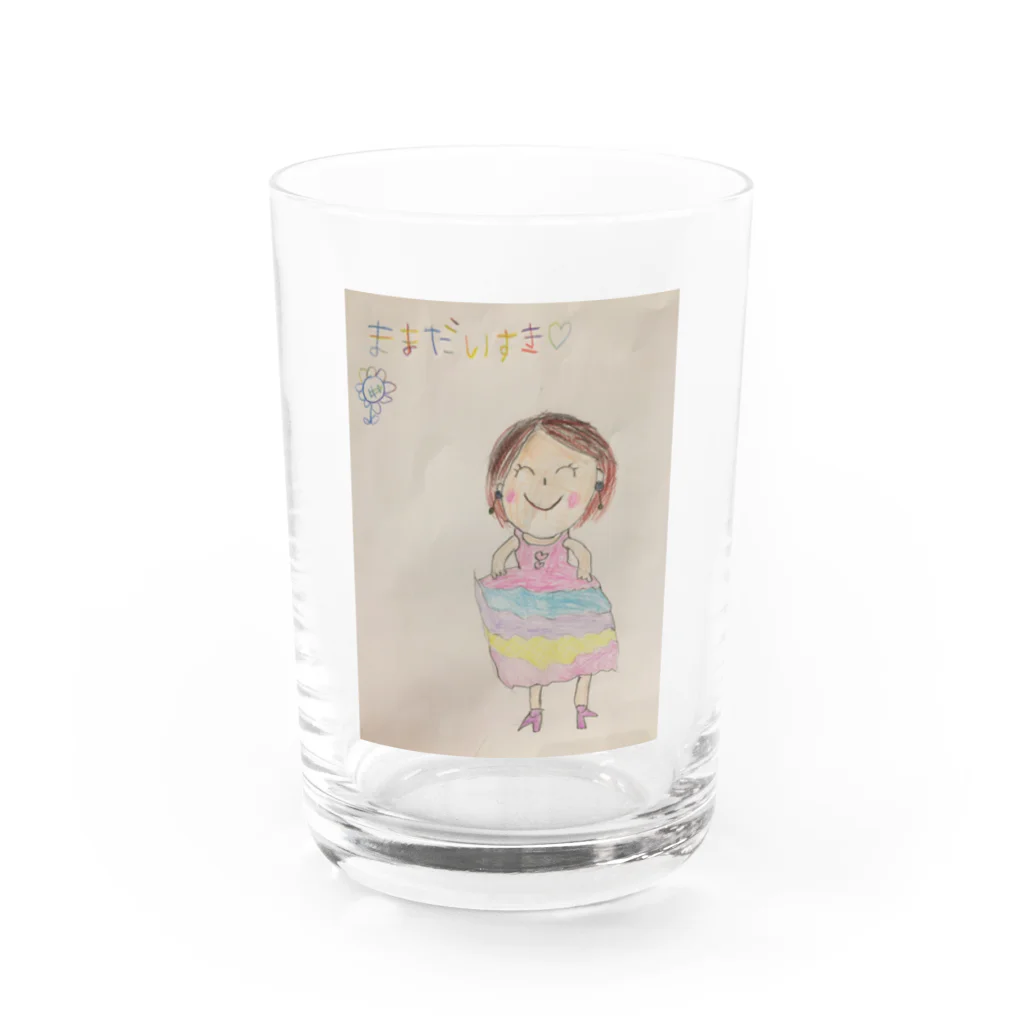 aoruriのママだいすき Water Glass :front