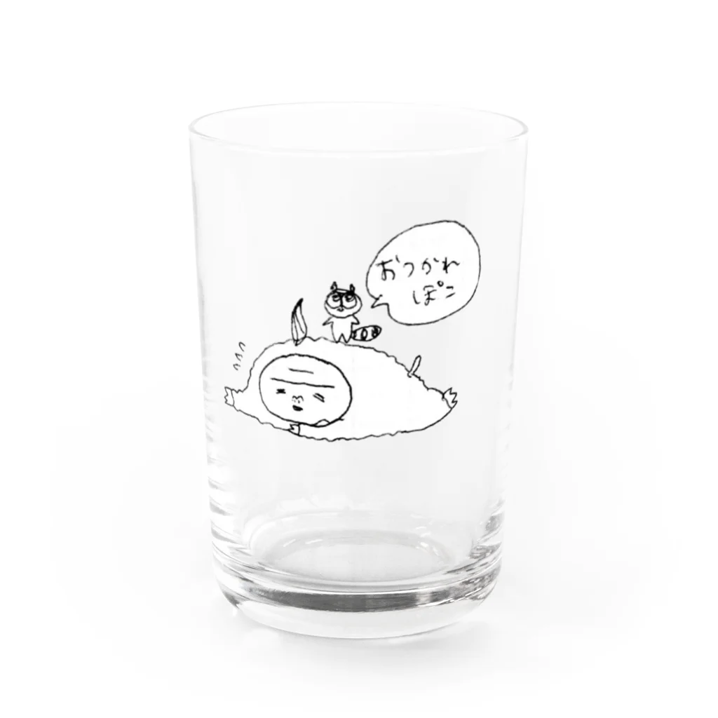 マイティガールのおつかれぽこ Water Glass :front