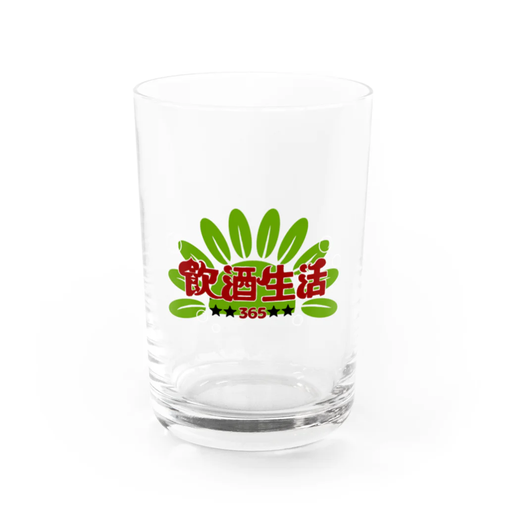 麿まろ / maro maroのトキメキ四文字　飲酒人生 Water Glass :front